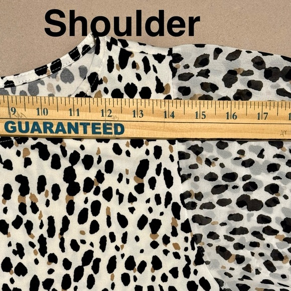 NEW WITH TAGS. PerSeption Concept black and Cream Spotted Blouse - Picture 6 of 9